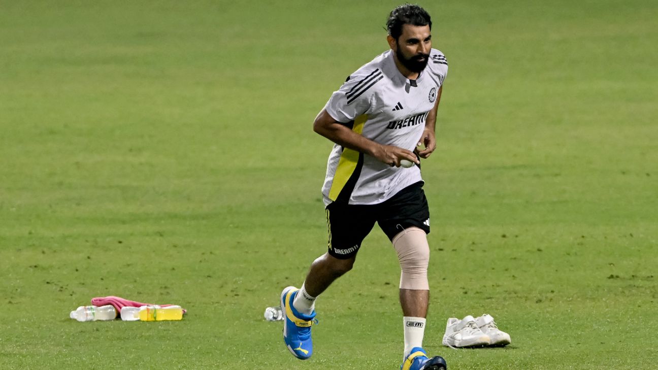 Shami puts in the hard yards at India's first training session ahead of England T20Is