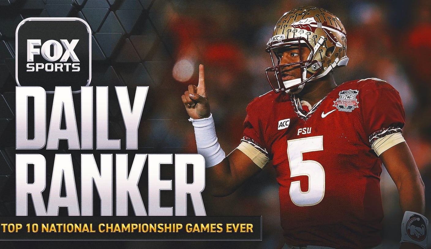 What are the top 10 college football national championship games of all time?