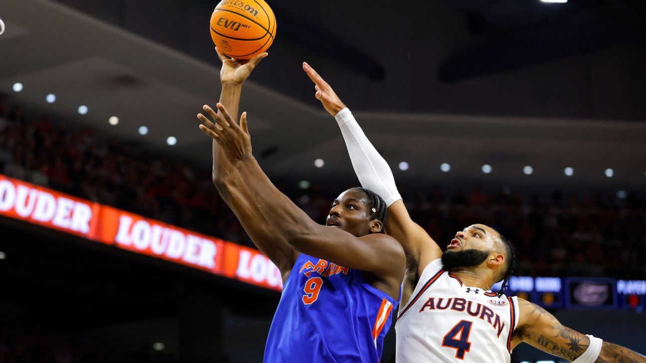 Auburn still No. 1 after loss; UConn out of Top 25