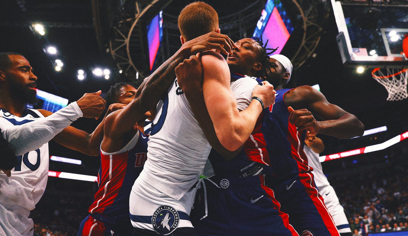 5 players involved Pistons-Timberwolves fight receive suspensions