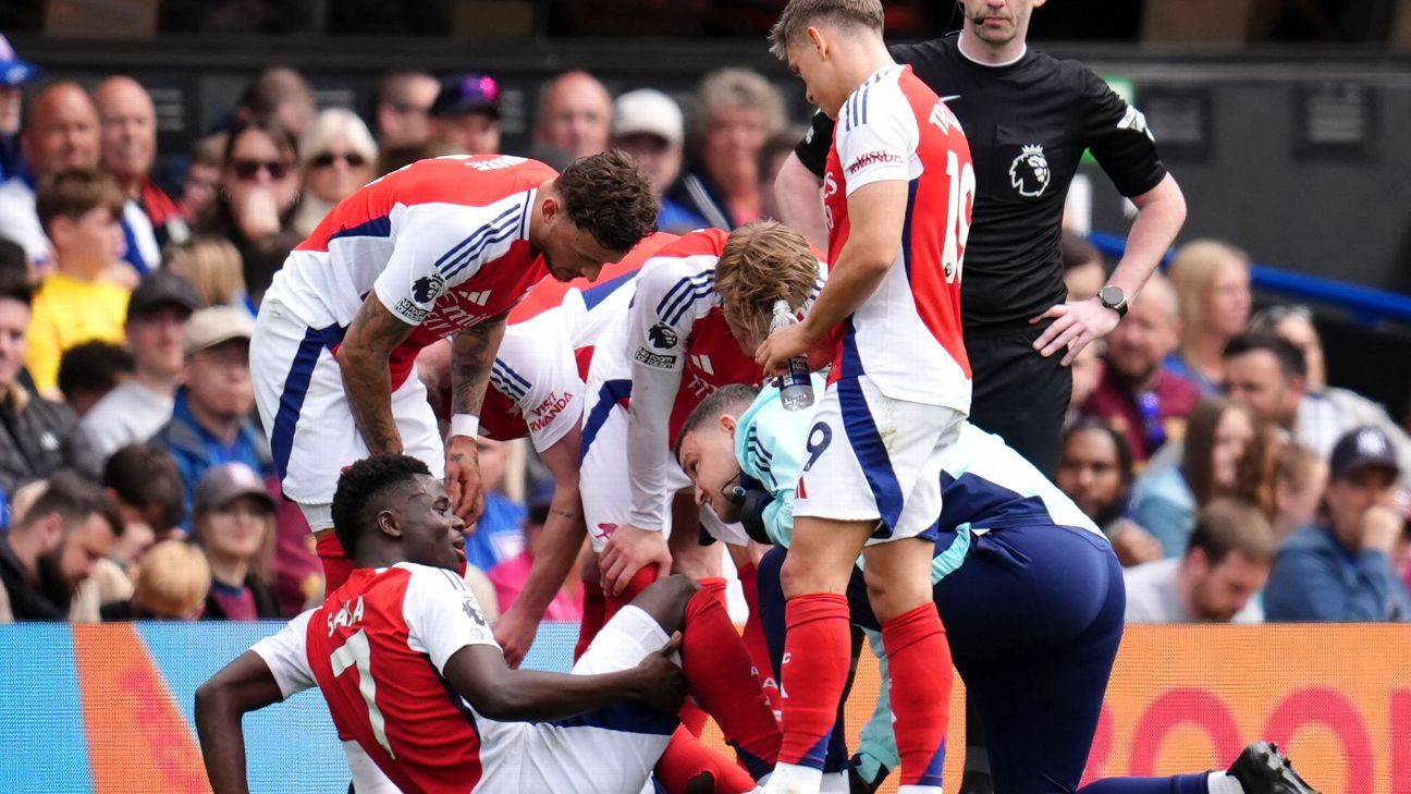Arteta says Saka ‘in pain’ but quashes injury fears