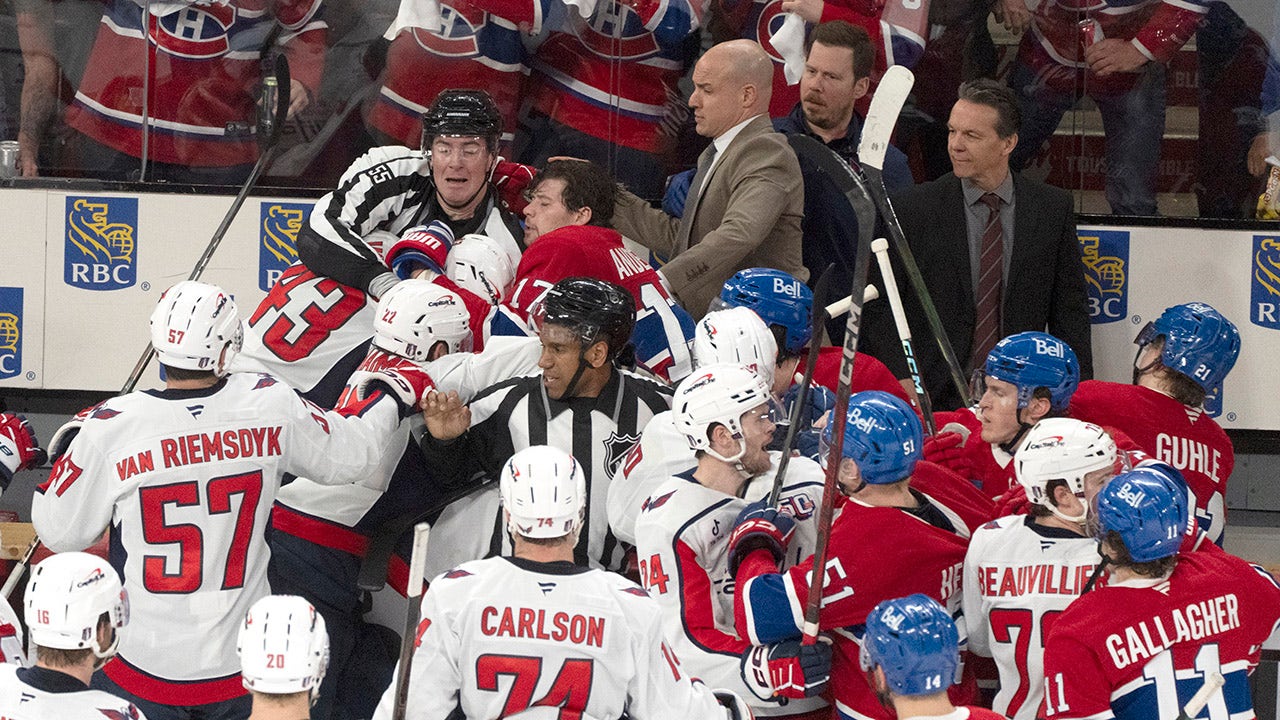 Capitals’ Tom Wilson, Canadiens’ Josh Anderson brawl on bench in wild Stanley Cup Playoffs scene