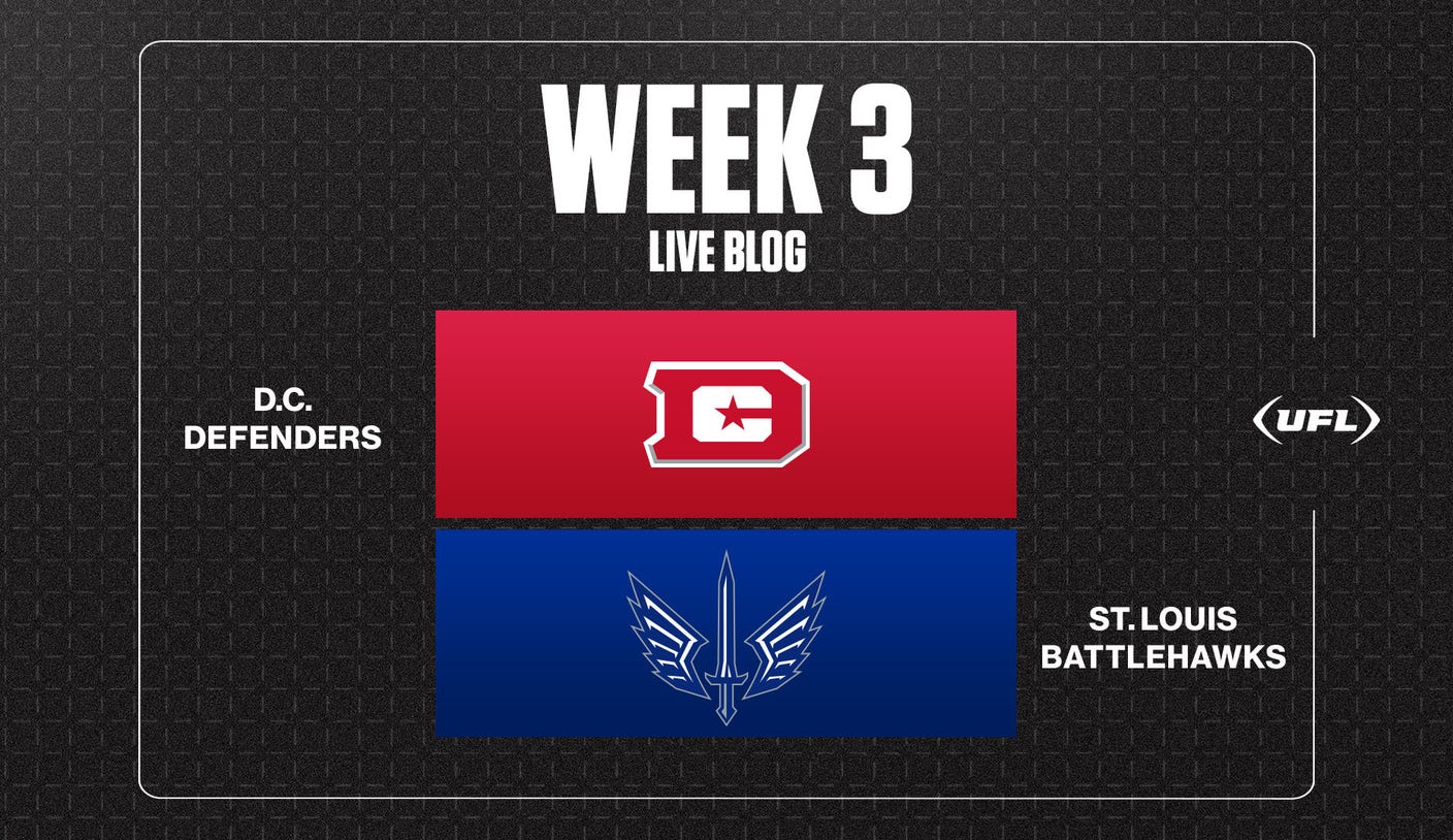 Defenders vs. Battlehawks live updates, score: DC, St. Louis battling early