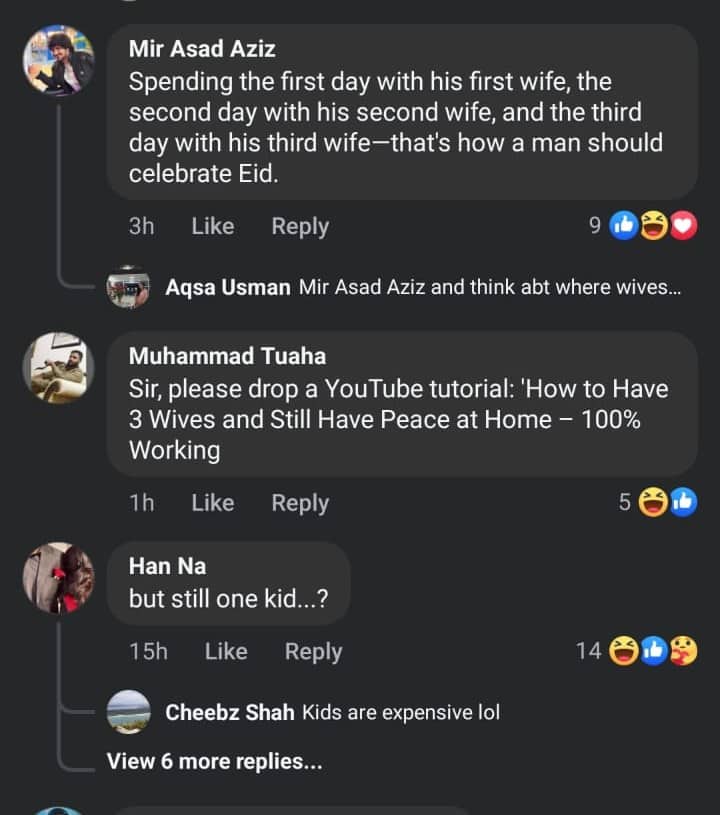 Iqrar Ul Hassan Shares Eidul Fitr Moments With Three Wives Heres How Internet Reacts