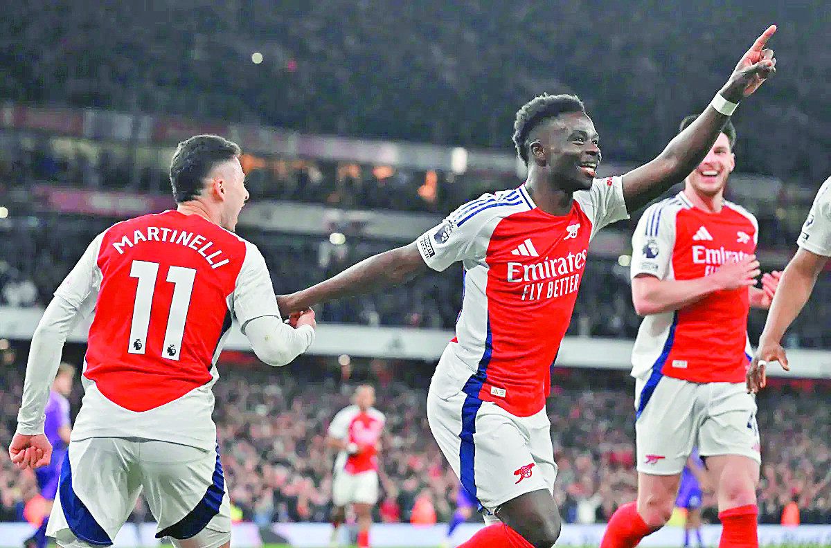 Saka scores on Arsenal return | The Express Tribune