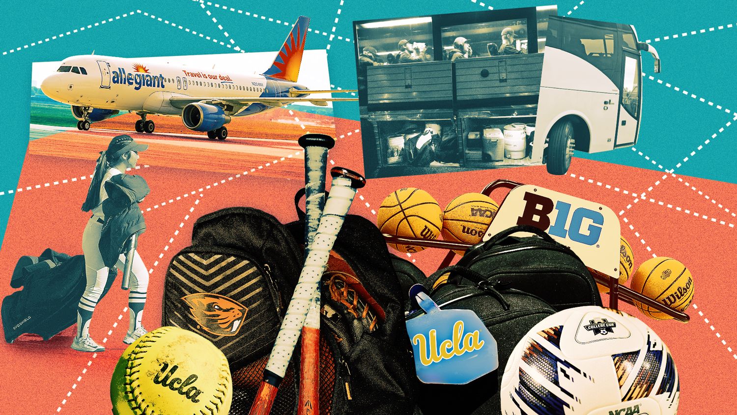 Delayed flights, missed meals and little sleep: How college teams adjusted to cross-country travel