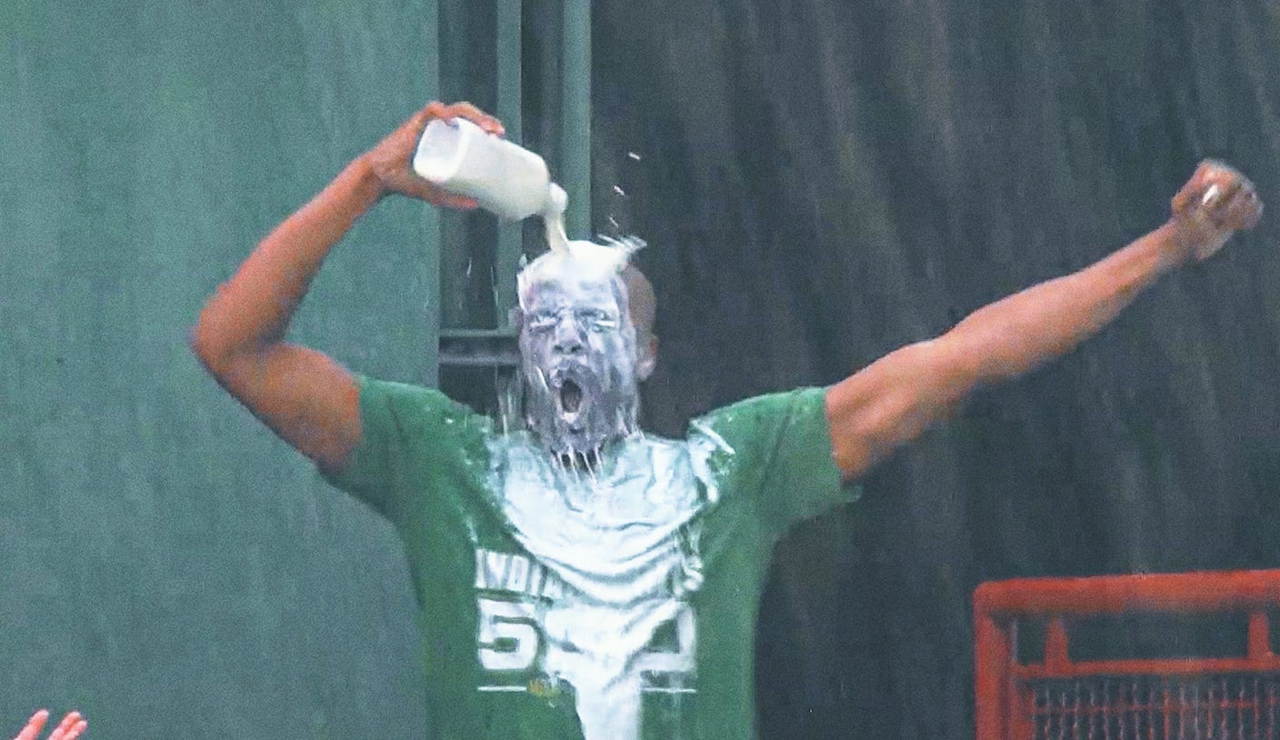 Indy 500 fever? Baseball fans are pouring milk on themselves to celebrate home runs