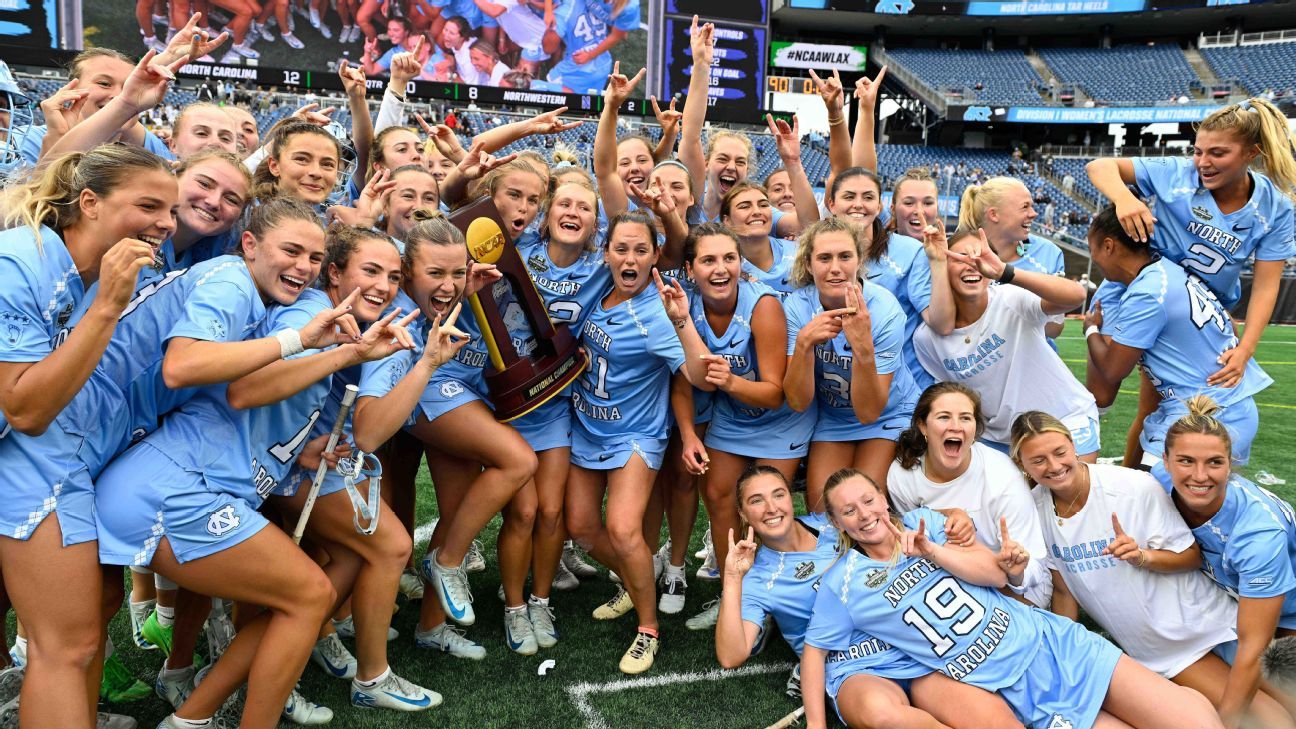 UNC caps unbeaten season with women’s lax title