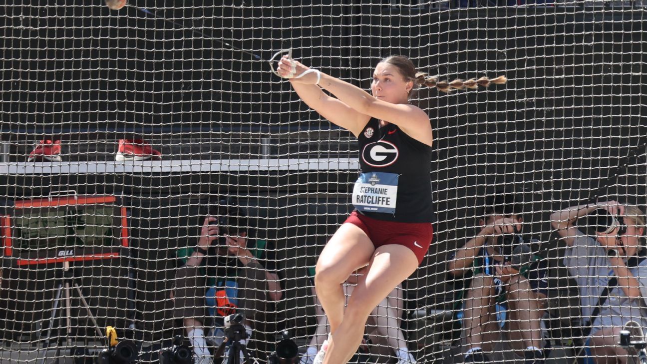 Ratcliffe hammer throw title lifts UGA to track lead