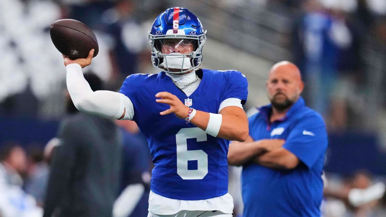 Giants’ Daboll names Dart QB1 for rest of season