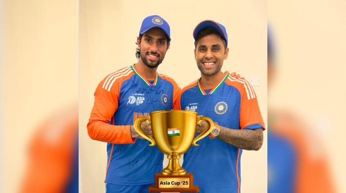 Indian cricketers mocked for posting 'fake Asia Cup trophy' photos online