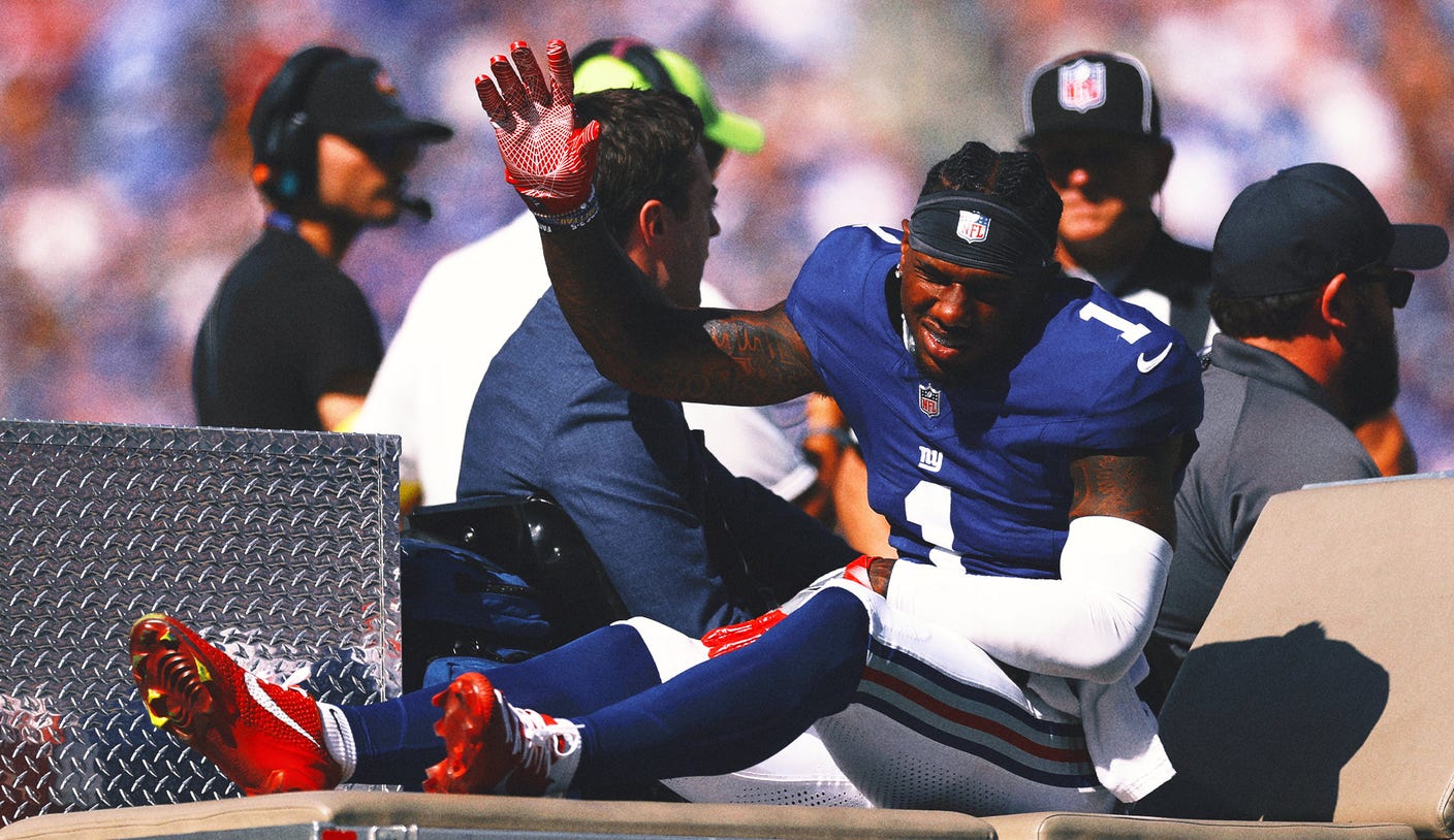 Malik Nabers Carted Off vs. Chargers; Giants Believe He Tore His ACL