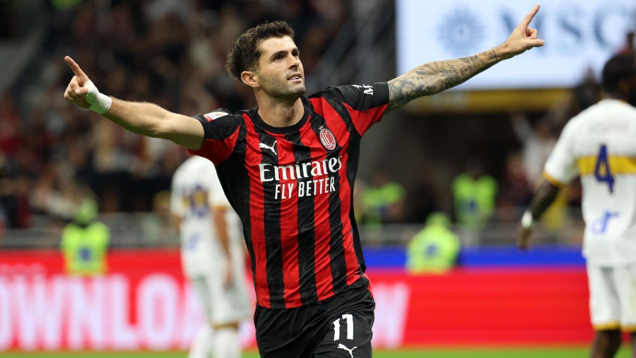 U.S.’s Pulisic nets third goal of week for Milan