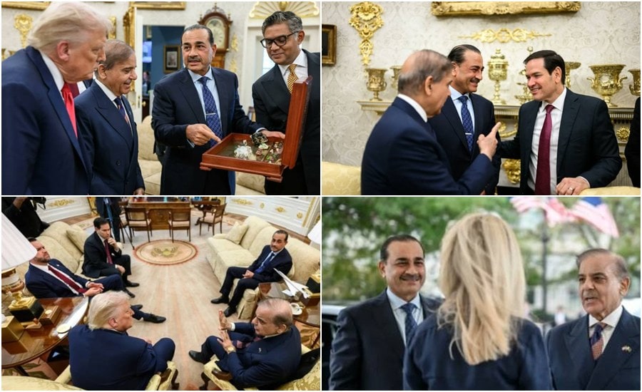 White House Releases Pictures Of Donald Trump Meeting Pak Pm And Army Chief