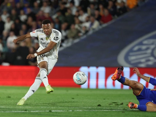 Mbappe sends Real Madrid top as Getafe self-destruct | The Express Tribune