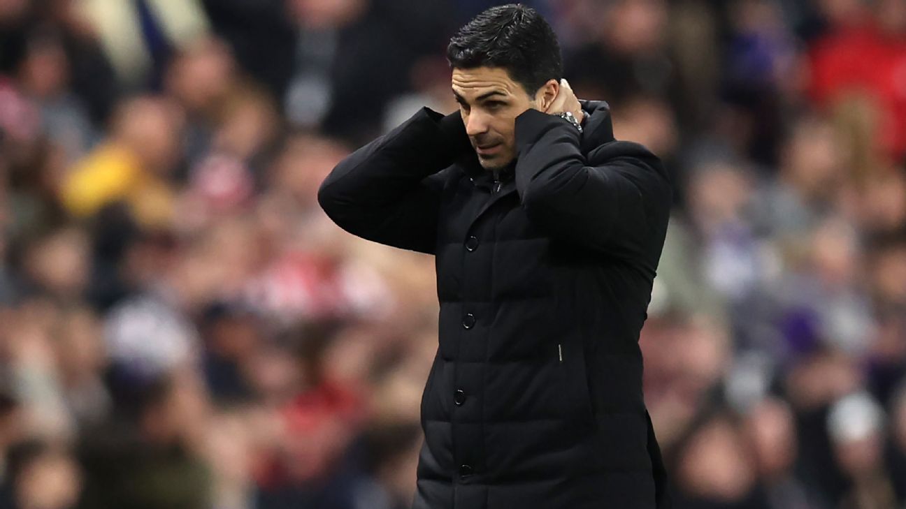 Arteta feels ‘pain in my tummy’ as Arsenal slip up