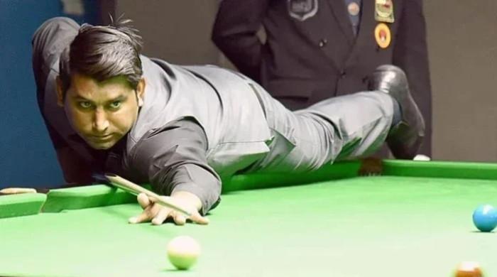 Asjad Iqbal stuns India's Advani 4-0 to reach snooker World Cup semis