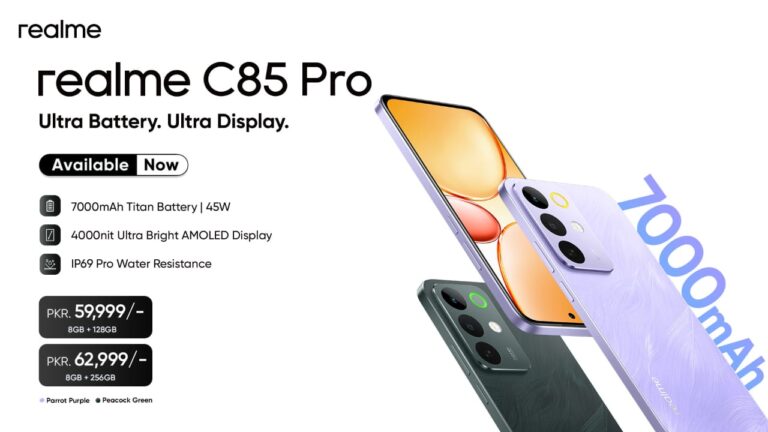 realme C85 Pro brings Power, Style to Pakistan with 7000mAh Battery, Guinness Record Toughness