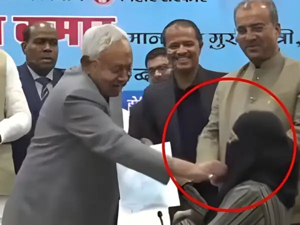 Bihar Cm Nitish Kumar Faces Backlash For Attempting To Remove Muslim Doctors Hijab