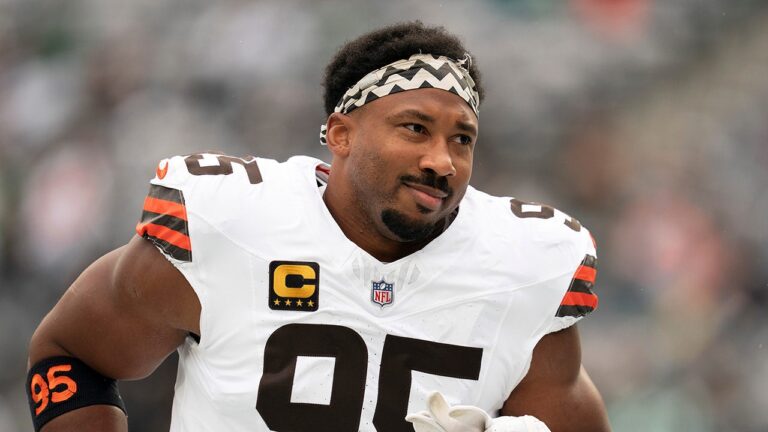Browns’ Myles Garrett says it would be ‘special’ to break sack record against Aaron Rodgers