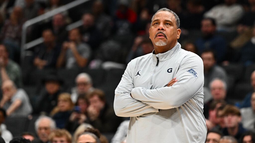 Georgetown suspends coach Cooley for bottle toss
