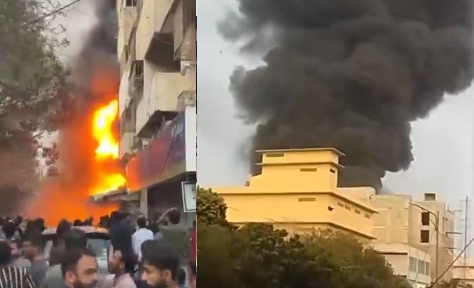 Karachi Industrial Zone On Fire As Clothing Factory Dstroyed In Massive Blaze