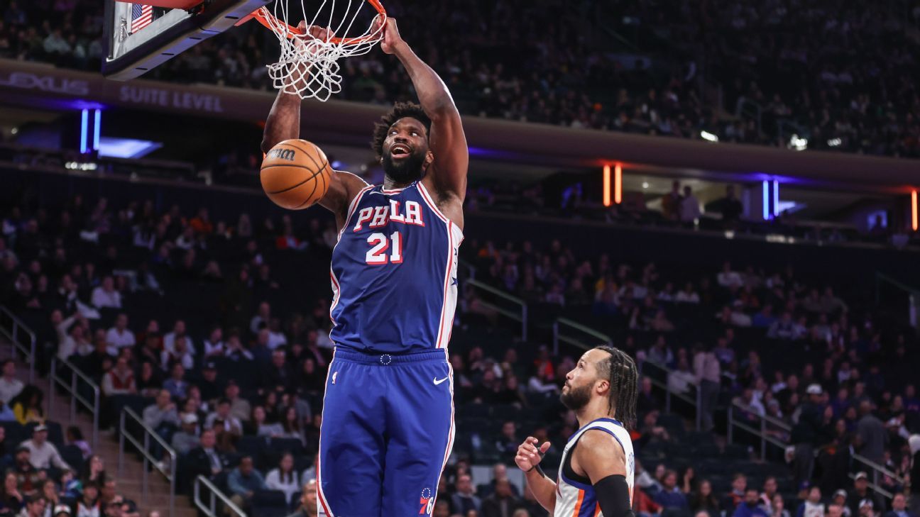 Embiid’s 1st dunk of season fires up rising Sixers