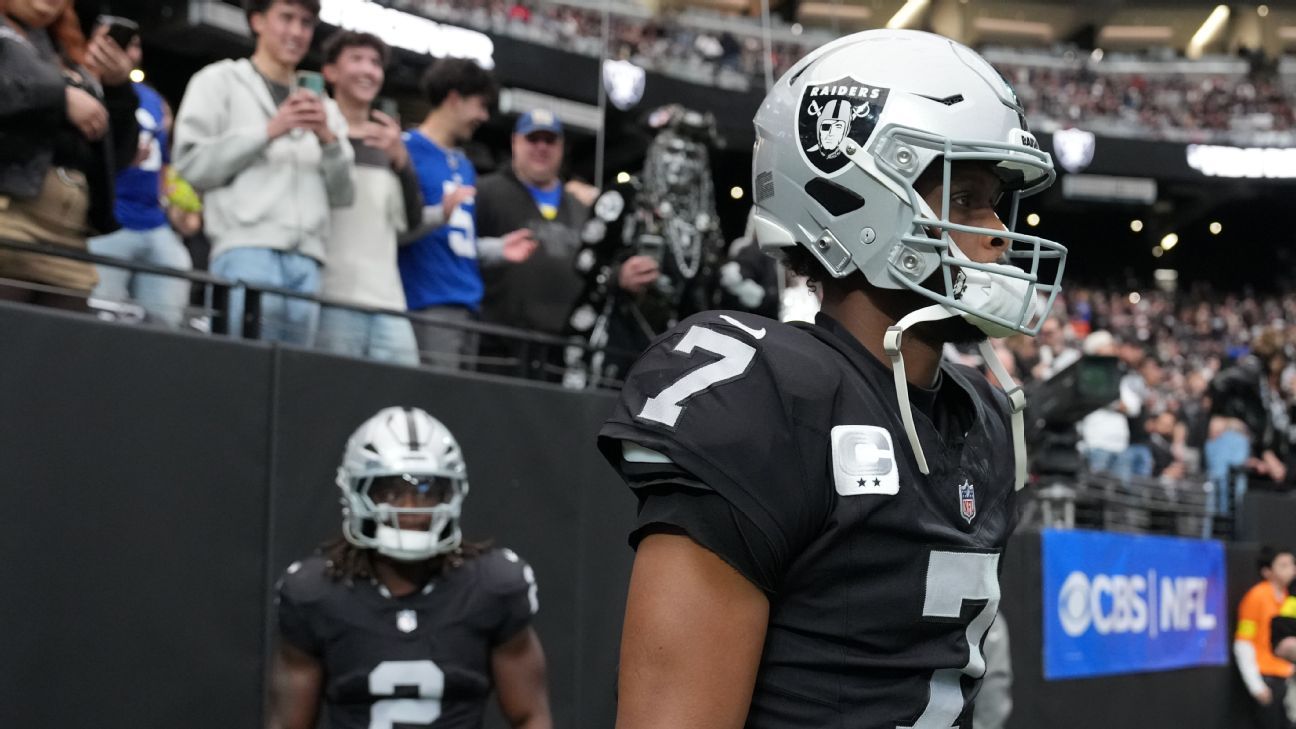 NFL draft order for Round 1: The first 18 slots are set, and the Raiders will pick at No. 1