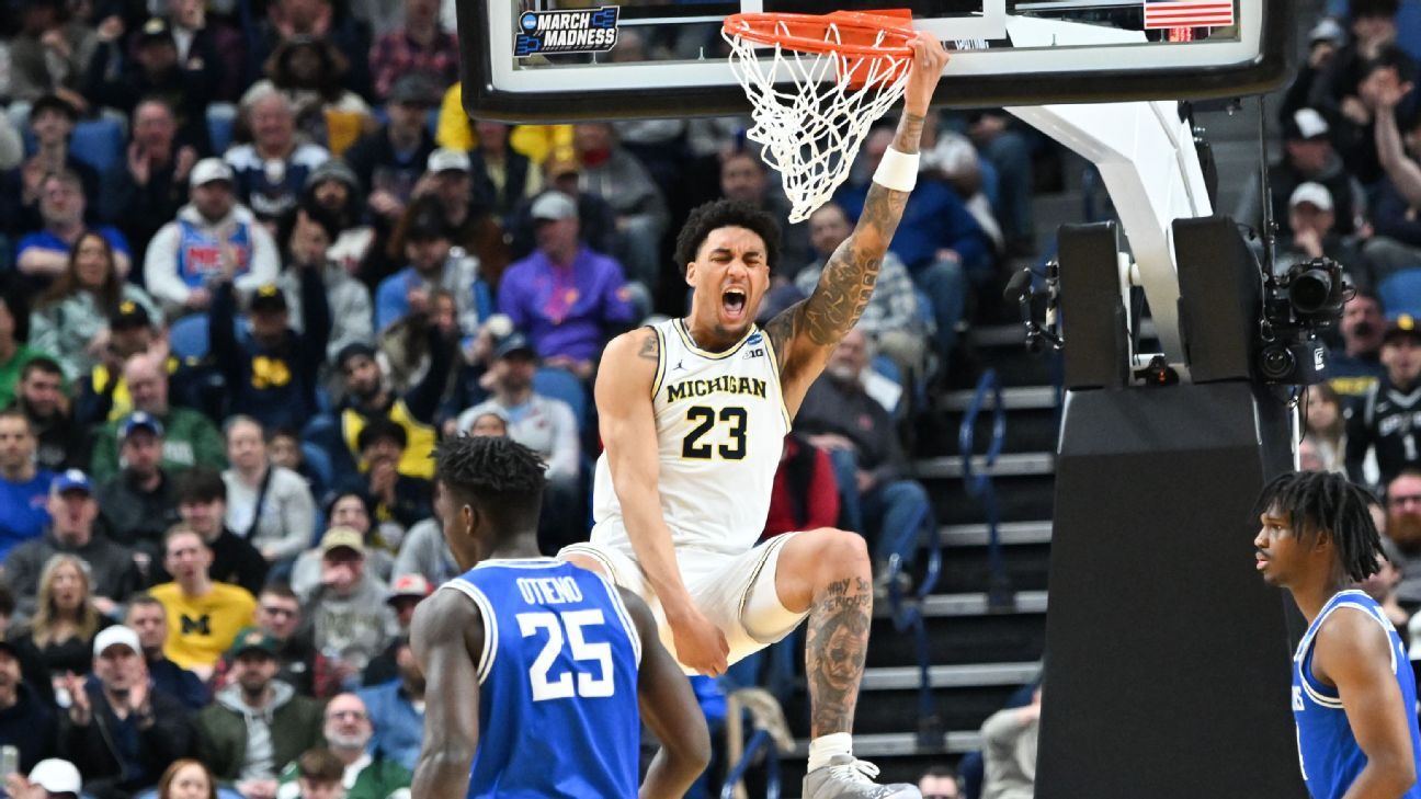 Men’s March Madness live tracker: Updates on Michigan-Tennessee
