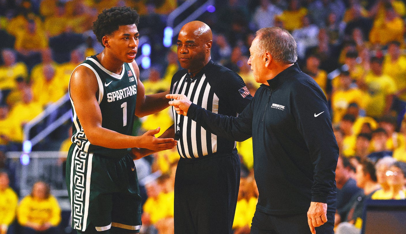 Michigan State's Jeremy Fears T'd Up for Kick Toward Groin of Michigan's Elliot Cadeau