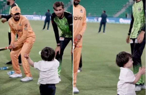 Babar Azam Shares Heartwarming Moment With Shaheen Shah Afridis Son Video Goes Viral