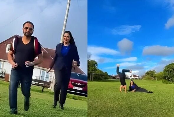 Fiza Ali Shares Husbands Aerobatic Stunts Video