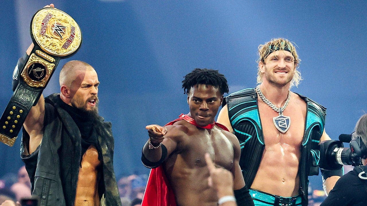 ISHOWSPEED shows off incredible athleticism with Speed Slash from ring post onto Logan Paul at WrestleMania 42