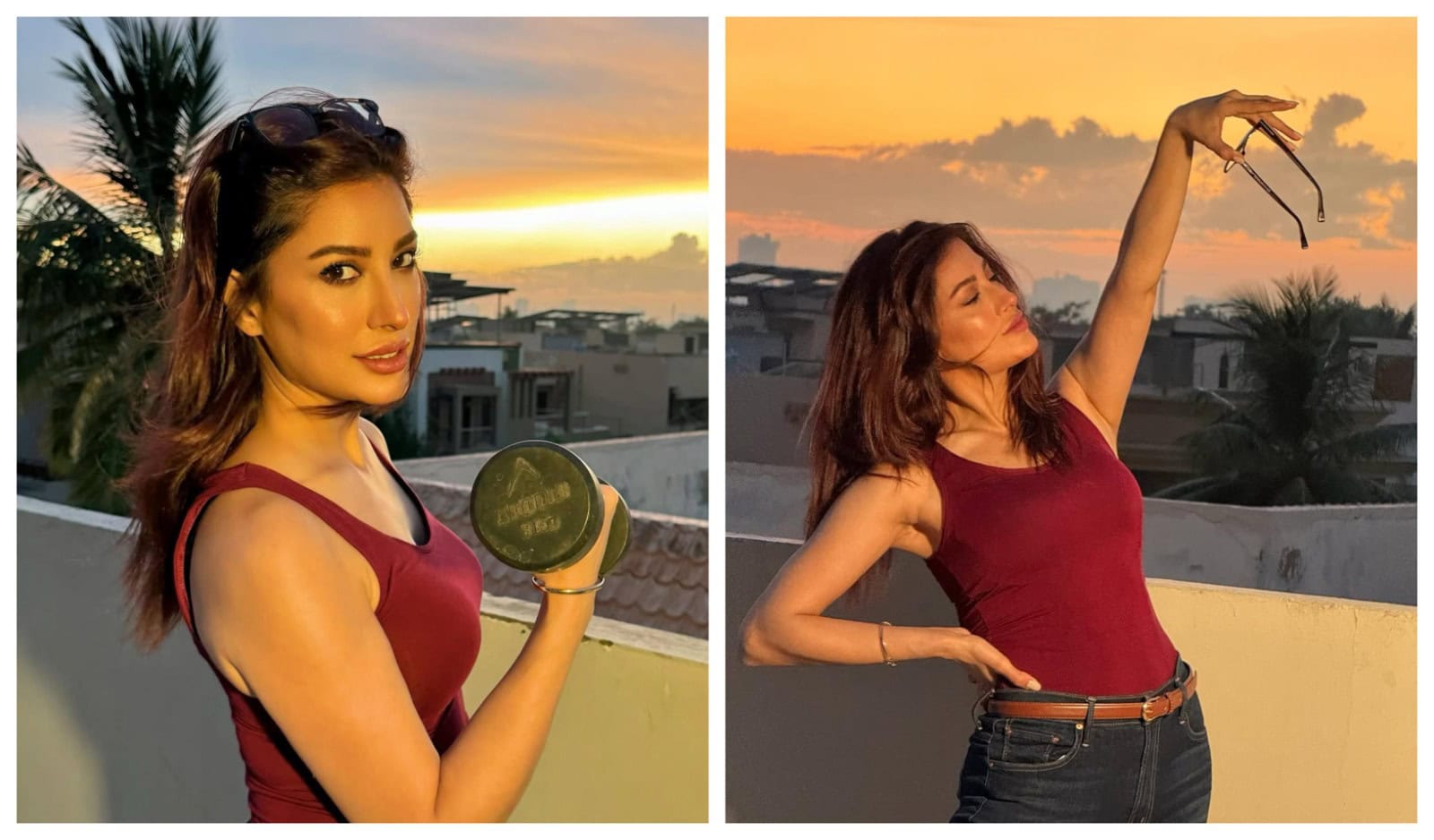 Mehwish Hayat Enjoys A Golden Sunset Shares Striking Photos