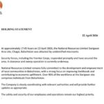 National Resources Limited Site Comes Under Attack In Balochistans Chagai