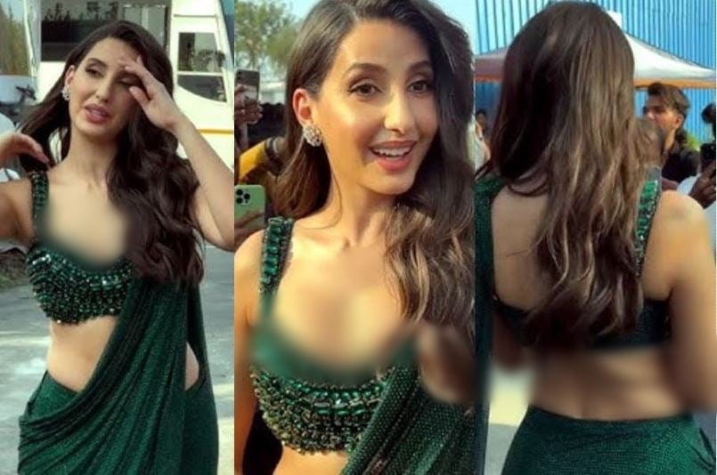 Nora Fatehi Turns Heads In New Bold Saree Look