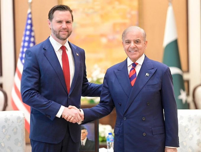 Pm Shehbaz Meets Jd Vance On Sidelines Of Islamabad Talks Between Us Iran