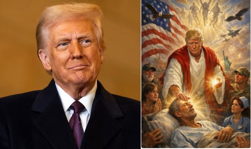 Trump Removes Ai Image Depicting Him As Jesus Like Figure After Criticism