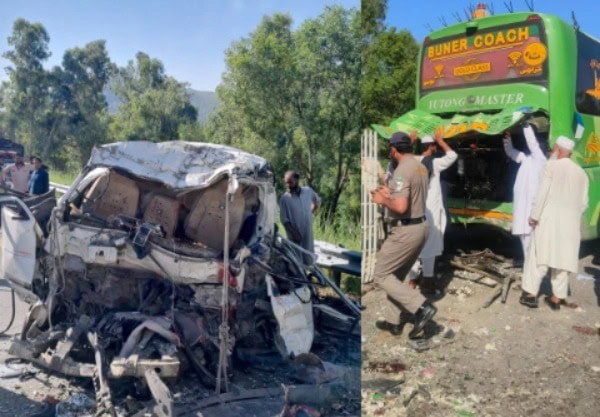 16 Dead As High Speed Van Rams Into Parked Bus Near Ismailia On Swat Expressway