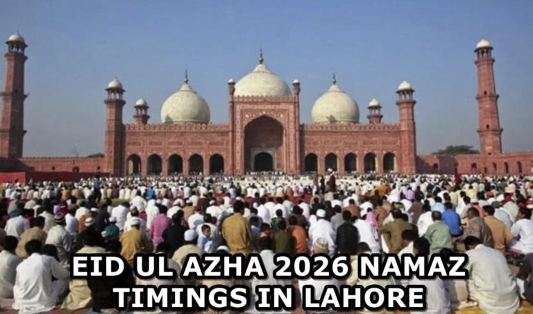 Eid ul Azha 2026 Namaz Timings in Lahore