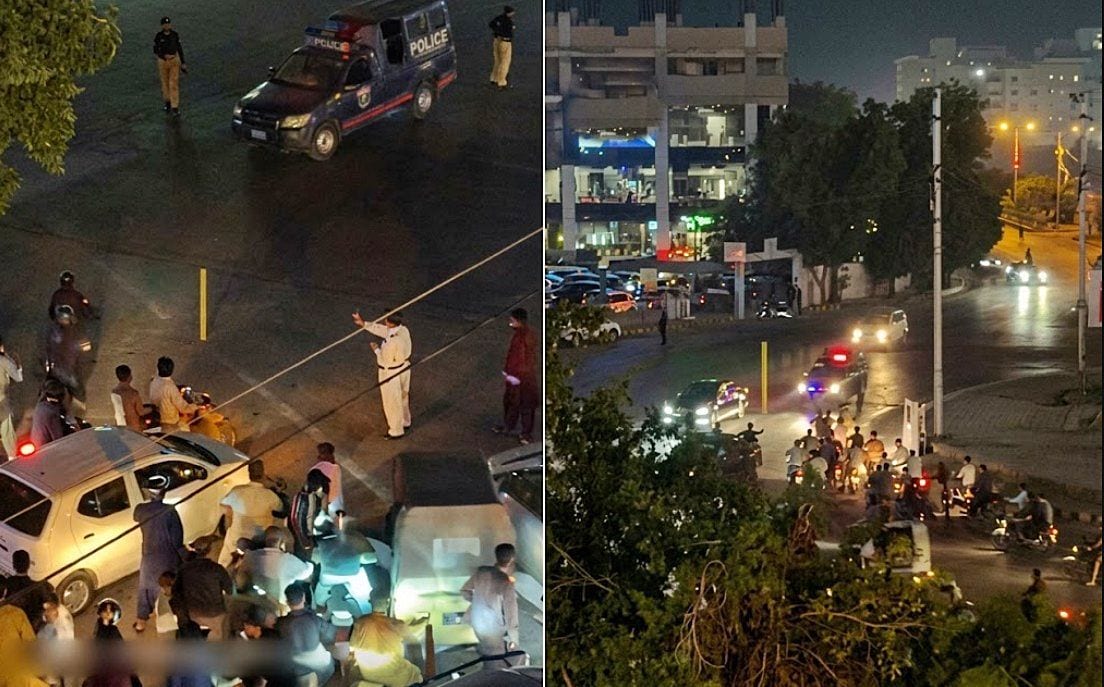 Frustrated Bikers Defy Vip Protocol After Long Road Closure At Karachis Bilawal Chowrangi