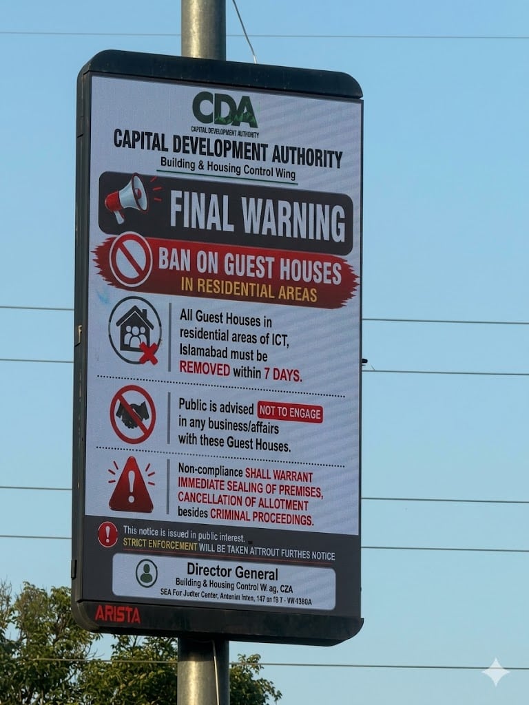 Hundreds Of Businesses Face Shutdown Amid Cda Crackdown On Islamabad Guest Houses