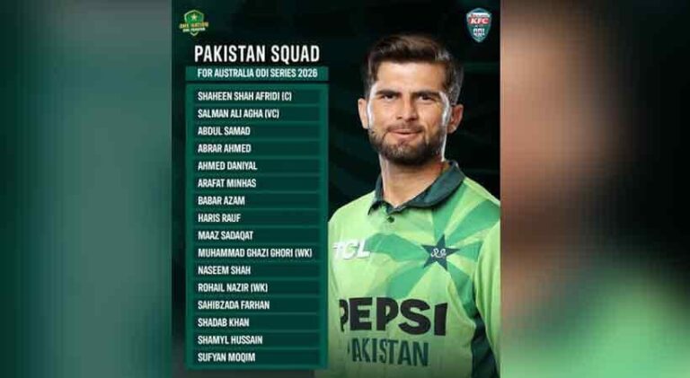 Pakistan Announce Squad For Australia Odi Series