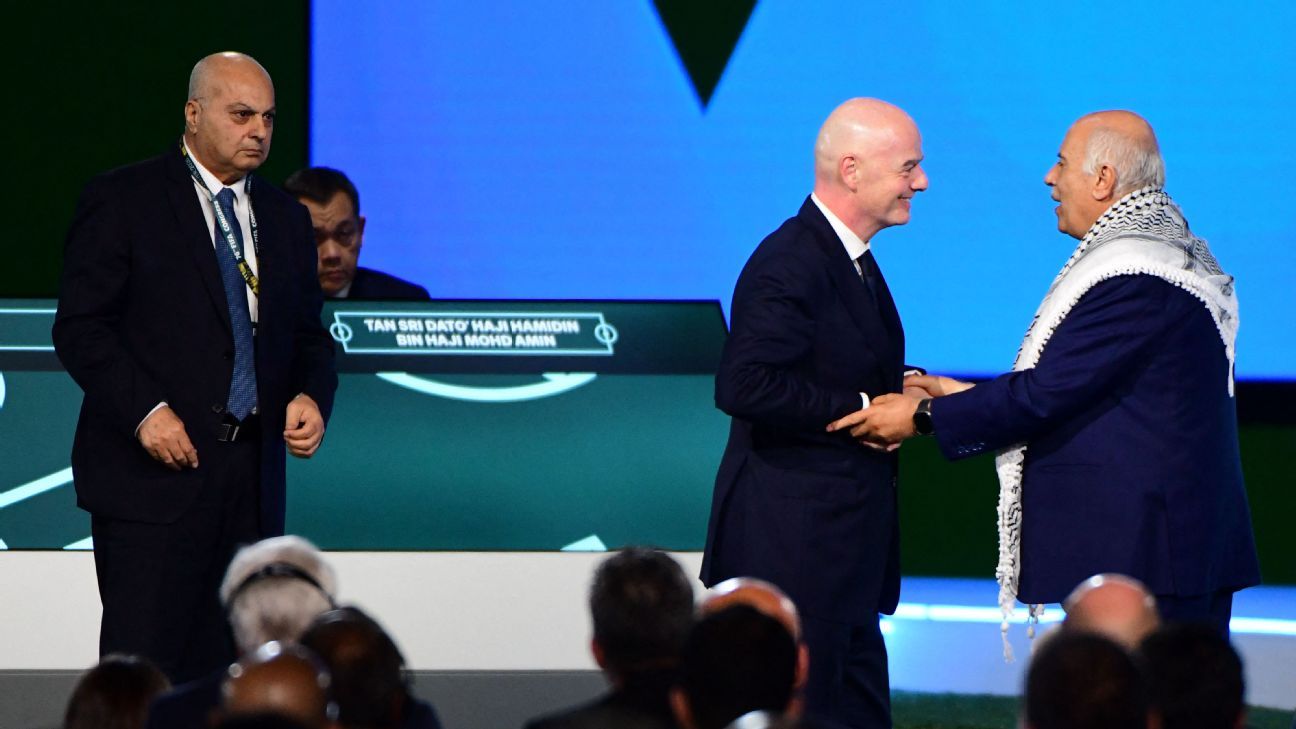 Palestinian and Israeli officials at odds at FIFA Congress
