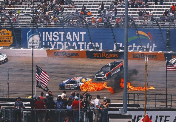 Ryan Preece’s Vehicle Bursts Into Flames After Early NASCAR All-Star Crash