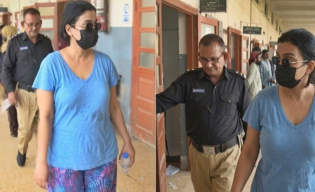 Pak Vip Protocol VIP Protocol Entry of Pakistani Drug Queen Anmol Pinki in Karachi Court ...