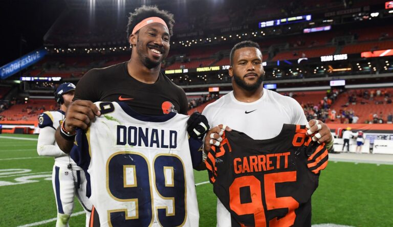 Aaron Donald On Returning To Rams Post Myles Garrett Trade: ‘It Got Me Thinking’