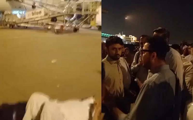 In A First Passengers Hold Protest At Islamabad International Airports Runway