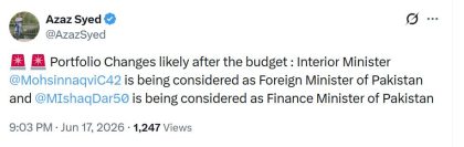 Is Ishaq Dar Set To Return As Pakistans New Finance Minister