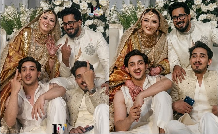 Momina Iqbal’s family members spark outrage for showing Middle Finger to hat